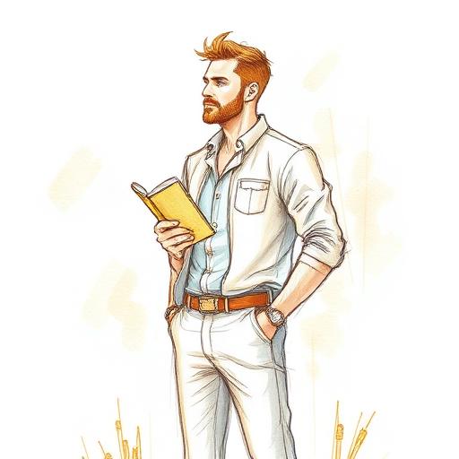 Nathan — focused, journal in hand